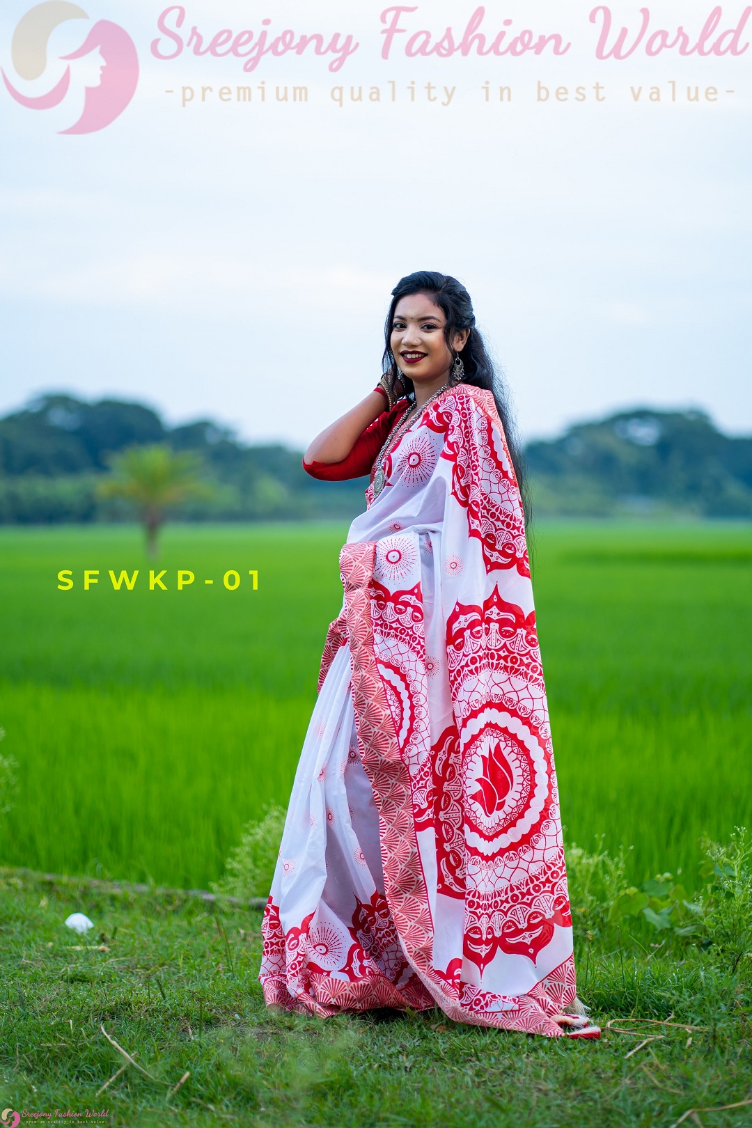 Katan Par | Semi Muslin Silk Saree - Image 2