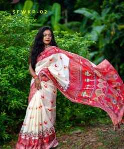 Katan Par | Semi Muslin Silk Saree