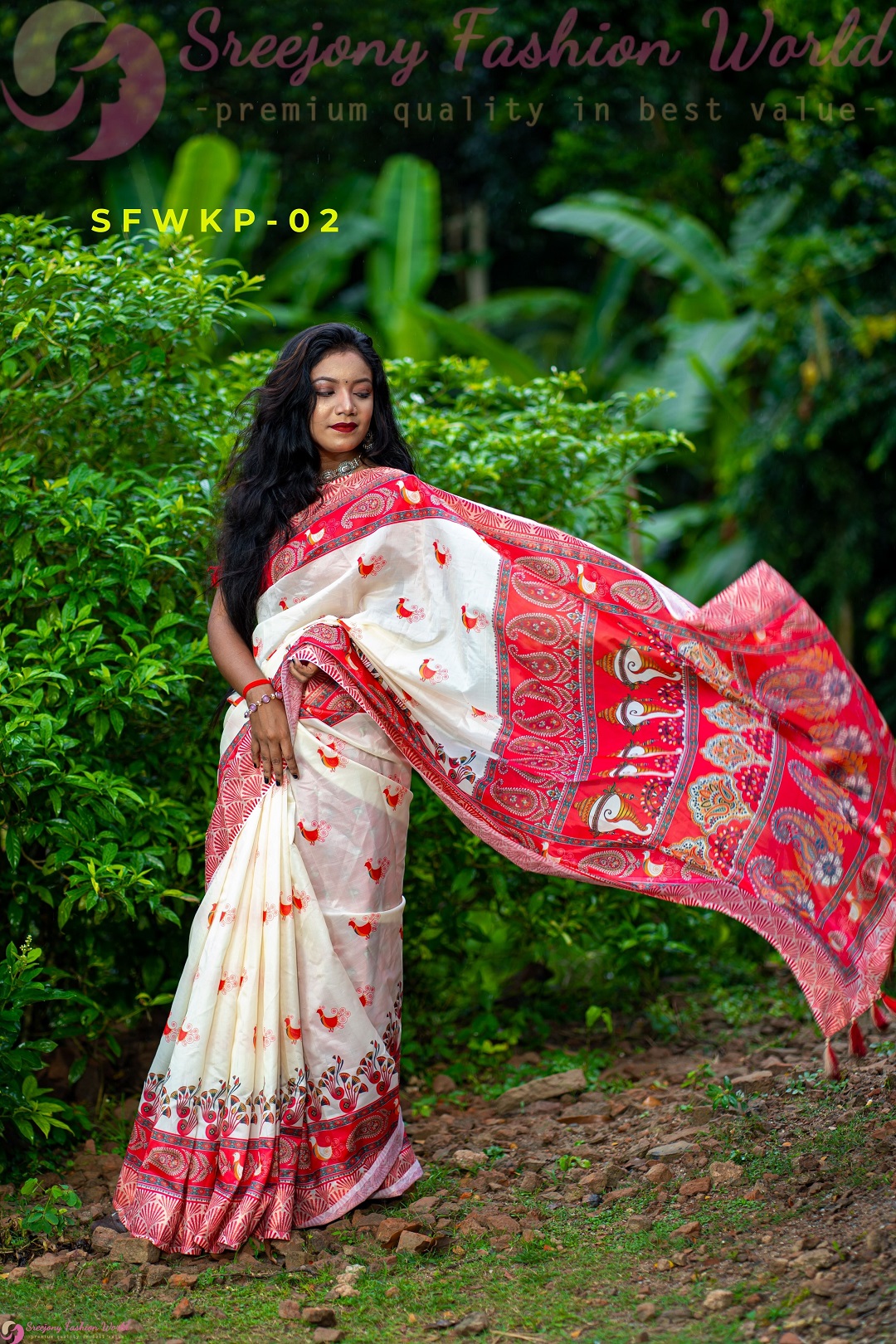Katan Par | Semi Muslin Silk Saree