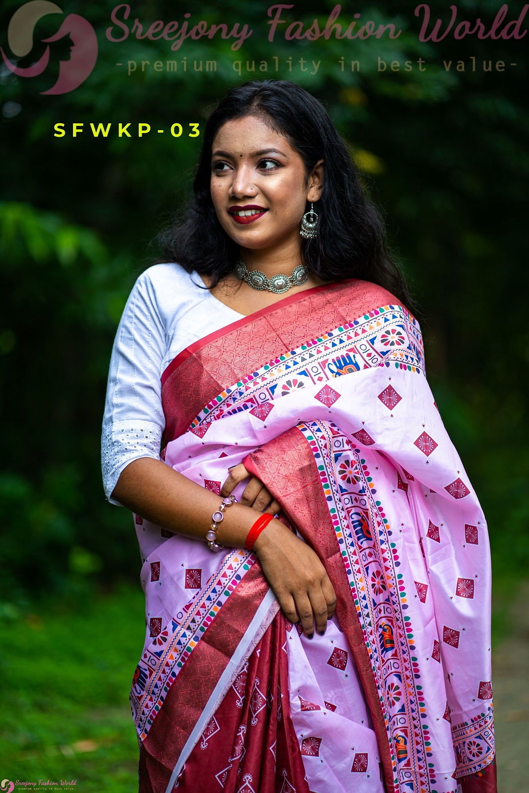 Katan Par | Semi Muslin Silk Saree - Image 4