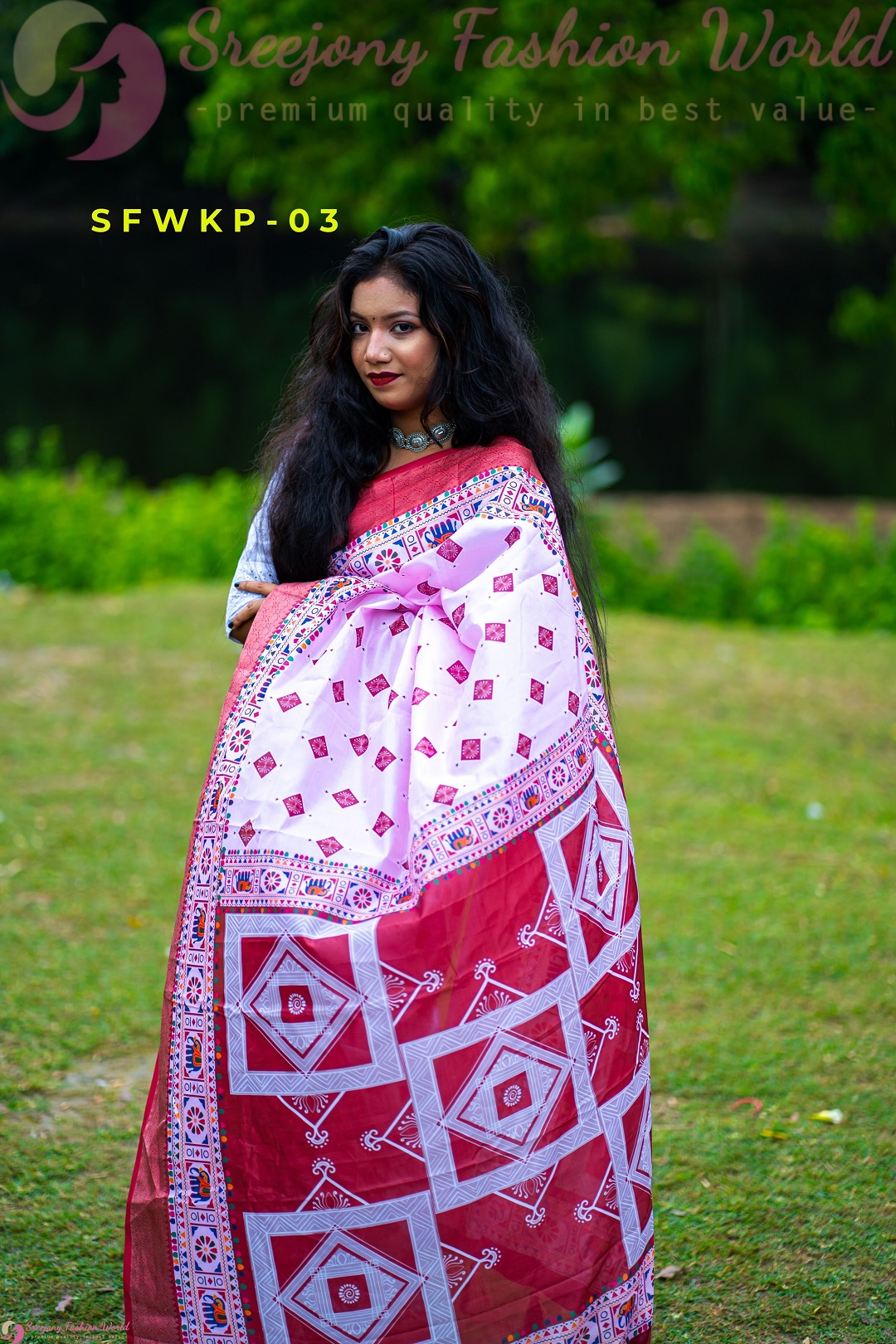 Katan Par | Semi Muslin Silk Saree - Image 2
