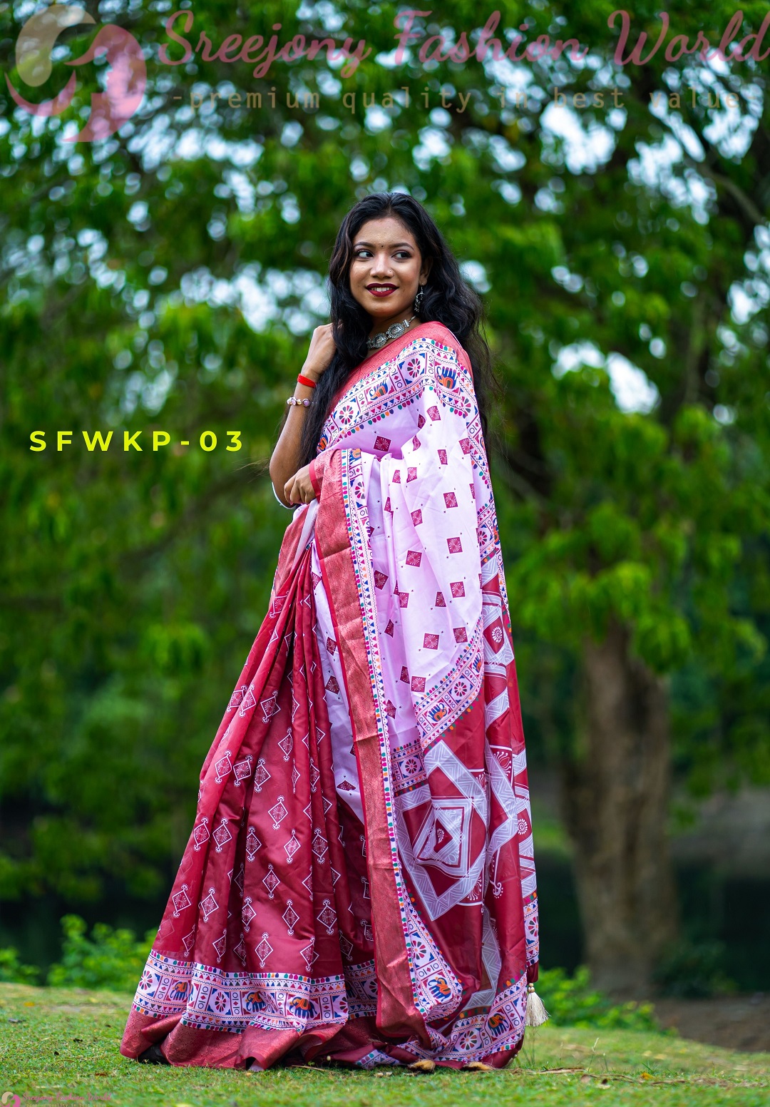 Katan Par | Semi Muslin Silk Saree