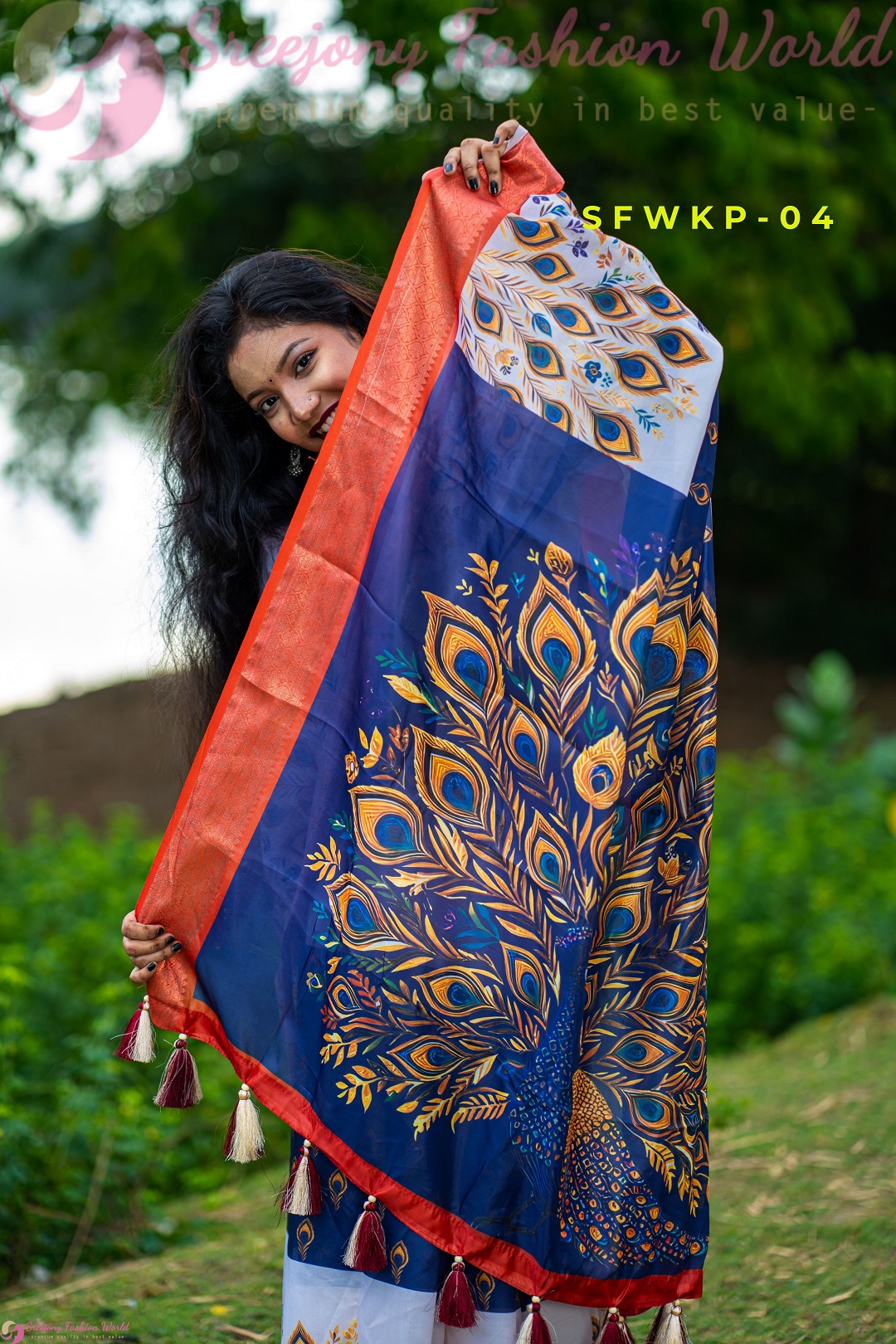 Katan Par | Semi Muslin Silk Saree - Image 2